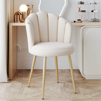 Легкое роскошное кресло для макияжа, переносной стул со спинкой, стулья для домашнего использования, стул для табурета, стул для туалетного столика, современная простота, Удобный стул для туалетного столика,