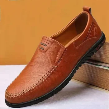 Мужские летние кроссовки из высококачественной кожи ручной работы, роскошная мужская обувь, повседневная уличная обувь для вождения на плоской подошве, Zapatos De Hombre