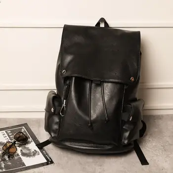 2023 Ретро Рюкзак из воловьей кожи первого слоя, мужские кожаные сумки большой емкости, многофункциональная повседневная модная сумка для компьютера 3