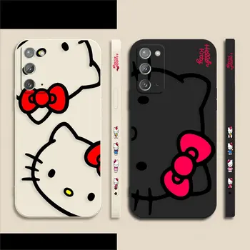 Чехол для телефона Hello K-Kitty Cat Line Art Для Samsung A80 A70 A50 A30 A20S A10 Note 20 10 M33 M32 Pro Plus Lite Ultra 4G 5G Case