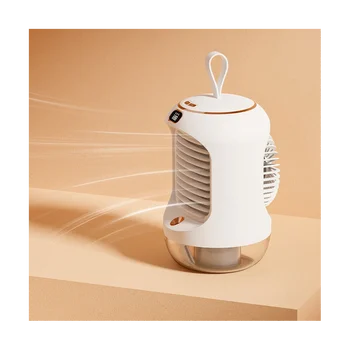 Электрический вентилятор, перезаряжаемый Портативный настольный бесшумный USB-охлаждающий Мини-вентилятор, кондиционеры, увлажнитель воздуха для дома, розовый 2