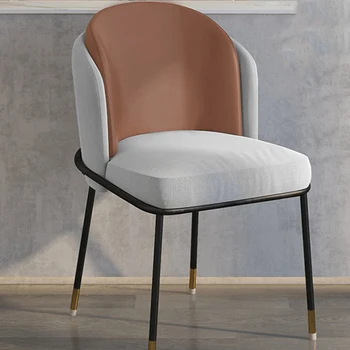 Металлические стулья для гостиной, передвижные роскошные обеденные стулья с высокой косметикой, стильная кухня, современные шезлонги, мебель для балкона