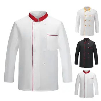 Крутая рубашка шеф-повара со стоячим воротником, Быстросохнущая форма шеф-повара, куртка шеф-повара ресторана
