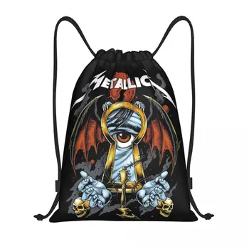Изготовленные на заказ рюкзаки Metallicas Rock Music Heavy Metal с завязками для женщин и мужчин, легкие спортивные сумки для спортзала, сумки для йоги