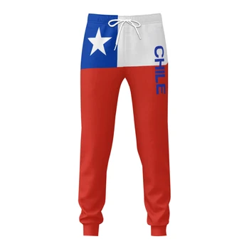 Мужские спортивные штаны с карманами, флаг Чили, спортивные джоггеры для бега трусцой, многофункциональные спортивные спортивные штаны на шнурке