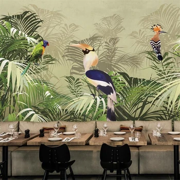 Изготовленные на заказ настенные покрытия из животных и растений Юго-Восточной Азии обои фон для телевизора обои ресторан птица 3D наклейки на стены проживание в семье