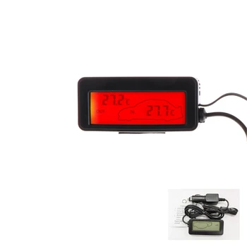 Автоматический Автомобильный термометр с ЖК-цифровым дисплеем для помещений и улицы с кабелем длиной 1,5 м 1