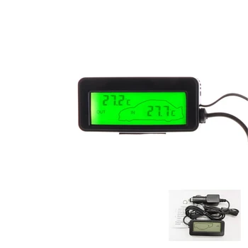 Автоматический Автомобильный термометр с ЖК-цифровым дисплеем для помещений и улицы с кабелем длиной 1,5 м 2