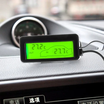 Автоматический Автомобильный термометр с ЖК-цифровым дисплеем для помещений и улицы с кабелем длиной 1,5 м 3