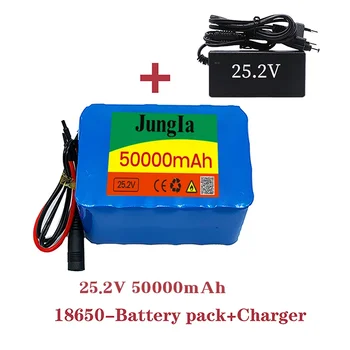 Quality18650 24V 50ah аккумулятор литиевая батарея 25,2 v 50000mah электрический велосипед мопед /электрический /литий-ионный аккумулятор + зарядное устройство 1