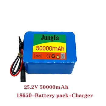 Quality18650 24V 50ah аккумулятор литиевая батарея 25,2 v 50000mah электрический велосипед мопед /электрический /литий-ионный аккумулятор + зарядное устройство 2