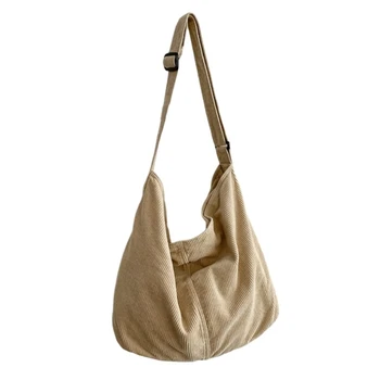 Женская модная вельветовая сумка через плечо, Японская милая девушка-мессенджер, простая сумка через плечо, Женские сумки большой емкости.
