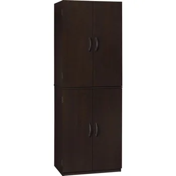 Основной 4-дверный 5-дюймовый шкаф для хранения, темный шоколад 2