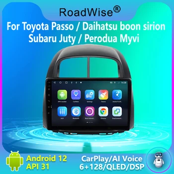 8 + 256 Aandroid Автомагнитола Carplay Для Toyota Passo Daihatsu Boon Subaru Justy Parodua Myvi 4G Wifi GPS DVD 2 DIN Авторадио Стерео