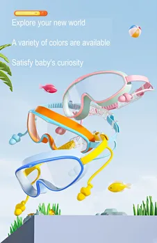361 ° Профессиональные очки для плавания HD с защитой от запотевания Для взрослых, очки для плавания с защитой от ультрафиолета, Регулируемые силиконовые очки для плавания в большой оправе С затычками для ушей 4