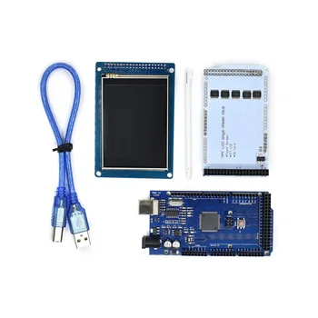 Официальный 3,2-дюймовый сенсорный TFT LCD + TFT 3,2-дюймовый экран + Mega 2560 R3 с USB-кабелем для Arduino Kit