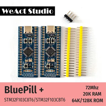 Модуль Weaact STM32F103C8T6 STM32F103CBT6 STM32F103 STM32F1 Bluepill Plus ARM STM32 Минимальная Системная плата разработки