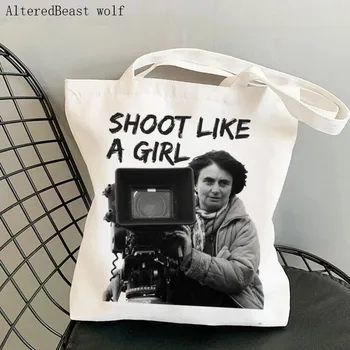 Женская холщовая сумка Через плечо Shoot Like A Girl Monologue Сумка Для покупок Студенческая Сумка для книг Harajuku Сумки Для покупок Tote Для девочек 0