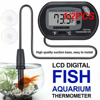 1/2 шт. + 70 ℃ Цифровой термометр для аквариумных рыб с присоской Датчик температуры Метр Тестер Измерение термометра