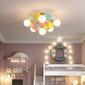 Современные потолочные люстры Macaron с воздушным шаром на светодиодах, романтическая гостиная, столовая, подвесной светильник, домашний декор, подвесные светильники-люстры 2