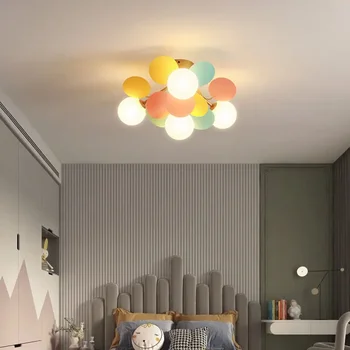 Современные потолочные люстры Macaron с воздушным шаром на светодиодах, романтическая гостиная, столовая, подвесной светильник, домашний декор, подвесные светильники-люстры 3
