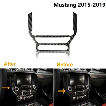 Отделка внутренней CD-панели из углеродного волокна для Ford Mustang 2015-2019
