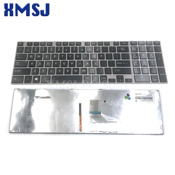 Для ноутбука Toshiba Satellite P870 P870D P875 P875D V130402BS3 PK130OT3F00 Клавиатура с подсветкой (с Серебряной рамкой)