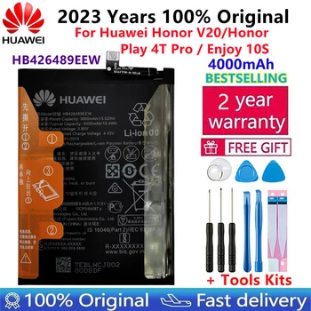 100% Оригинальный Аккумулятор HUAWEI HB426489EEW 4000 мАч Для Huawei Honor V20/Honor Play 4T Pro/Enjoy 10S Сменные Батареи Bateria