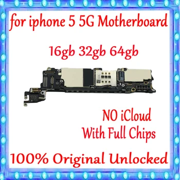 Бесплатная доставка 8 ГБ 16 ГБ 32 ГБ для материнской платы iphone 5 Оригинальный разблокированный чистый iCloud с полными чипами для материнских плат Iphone 5G