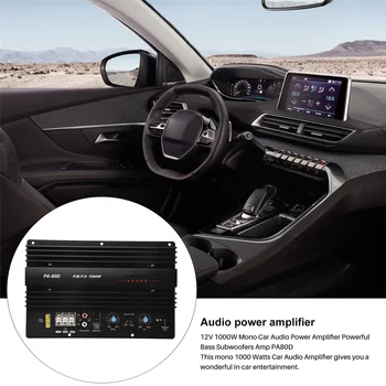 12 В 1000 Вт Монофонический усилитель мощности автомобильного аудио Мощные басовые сабвуферы Amp PA80D 3