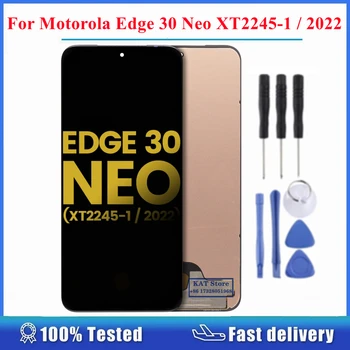 Для Motorola MOTO Edge 30 Neo XT2245-1 2022 ЖК-сенсорный дигитайзер, Полная замена экрана дисплея в сборе