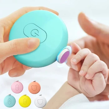 Детская Электрическая Машинка для стрижки ногтей Триммер Детский Инструмент для полировки ногтей Маникюрные ножницы для новорожденных Пилочка для ухода с 6 сменными накладками
