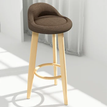 Стильные Скандинавские стулья для лаунж-бара из дерева высокого качества Минималистичный Современный дизайн Дизайн стульев Минималистичная мебель Taburete Alto 1