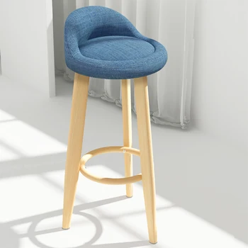 Стильные Скандинавские стулья для лаунж-бара из дерева высокого качества Минималистичный Современный дизайн Дизайн стульев Минималистичная мебель Taburete Alto 2