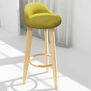 Стильные Скандинавские стулья для лаунж-бара из дерева высокого качества Минималистичный Современный дизайн Дизайн стульев Минималистичная мебель Taburete Alto 3