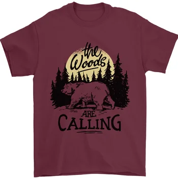 Футболка The Woods Call Camping Trekking Bear из 100% хлопка