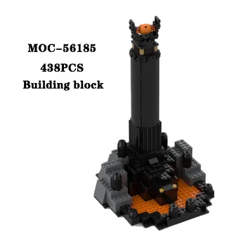 Строительный блок MOC-56185, модель строительного блока с двойной башней, 438 шт., развивающая игрушка-головоломка для взрослых и детей, подарок на день рождения
