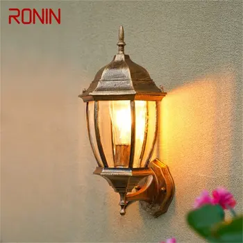 Классический уличный настенный светильник RONIN Водонепроницаемый IP65 Ретро-бра Декоративное освещение для домашней веранды