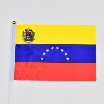 Венесуэла 14 * 21 см 10 штук флагов, баннер, размахивающий флагом, национальный флаг для встречи, парада, вечеринки.Подвешивание, украшение 4