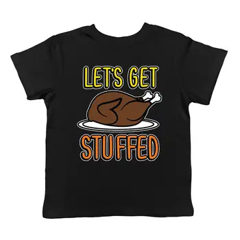 Давайте приготовим фаршированную индейку на День благодарения для семейного ужина в ноябре, детская футболка