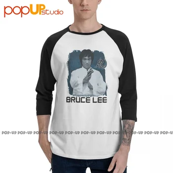 Лучшая лицензионная футболка Bruce Lee Concentrate с рукавом 3/4, забавная универсальная футболка-реглан