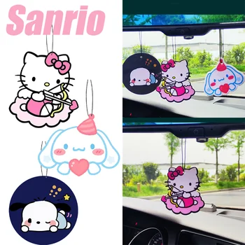 Подвеска с ароматом Sanrio Hello Kitty для автомобиля, стойкий ароматерапевтический ароматизатор, Модные украшения для дезодорации автомобилей, подарки