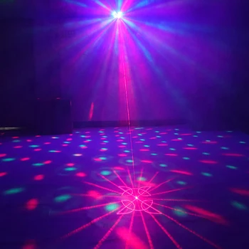 DJ Disco LED 5В1 LED Strobe Light Красочный Волшебный Шар С Рисунком Волны Воды Лазерный Луч Дистанционный УФ-Сценический Свет Звуковая Активированная Лампа 3