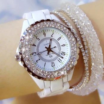 Керамические часы 2023 года, женские часы с кристаллами и бриллиантами, элегантные женские часы, наручные часы, керамические часы для женщин 2