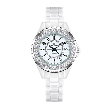 Керамические часы 2023 года, женские часы с кристаллами и бриллиантами, элегантные женские часы, наручные часы, керамические часы для женщин 4