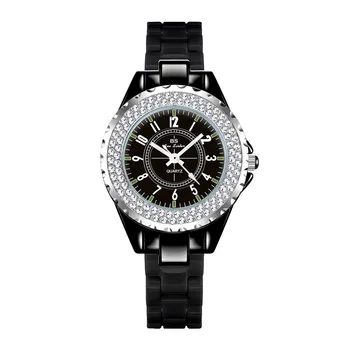 Керамические часы 2023 года, женские часы с кристаллами и бриллиантами, элегантные женские часы, наручные часы, керамические часы для женщин 5