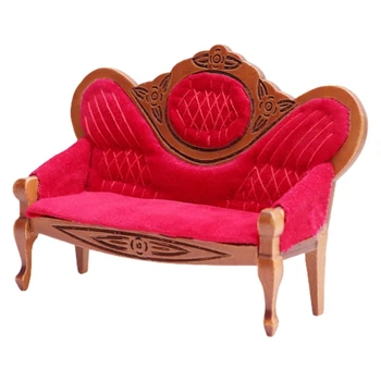 Деревянная модель дивана Игрушечный Кукольный Домик Реалистичная мебель Игровой Домик для подростков Подарок