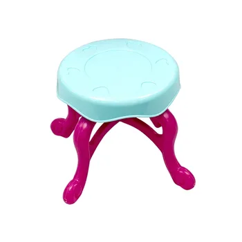 Пластиковый туалетный столик для девочек с табуреткой 4