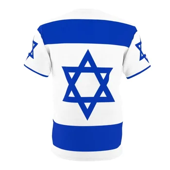 2023 Новая летняя футболка, модная футболка с изображением флага Израиля, 3D Футболка для мужчин, модные топы в стиле хип-хоп с круглым вырезом и коротким рукавом Оверсайз 2
