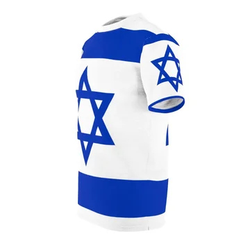 2023 Новая летняя футболка, модная футболка с изображением флага Израиля, 3D Футболка для мужчин, модные топы в стиле хип-хоп с круглым вырезом и коротким рукавом Оверсайз 3